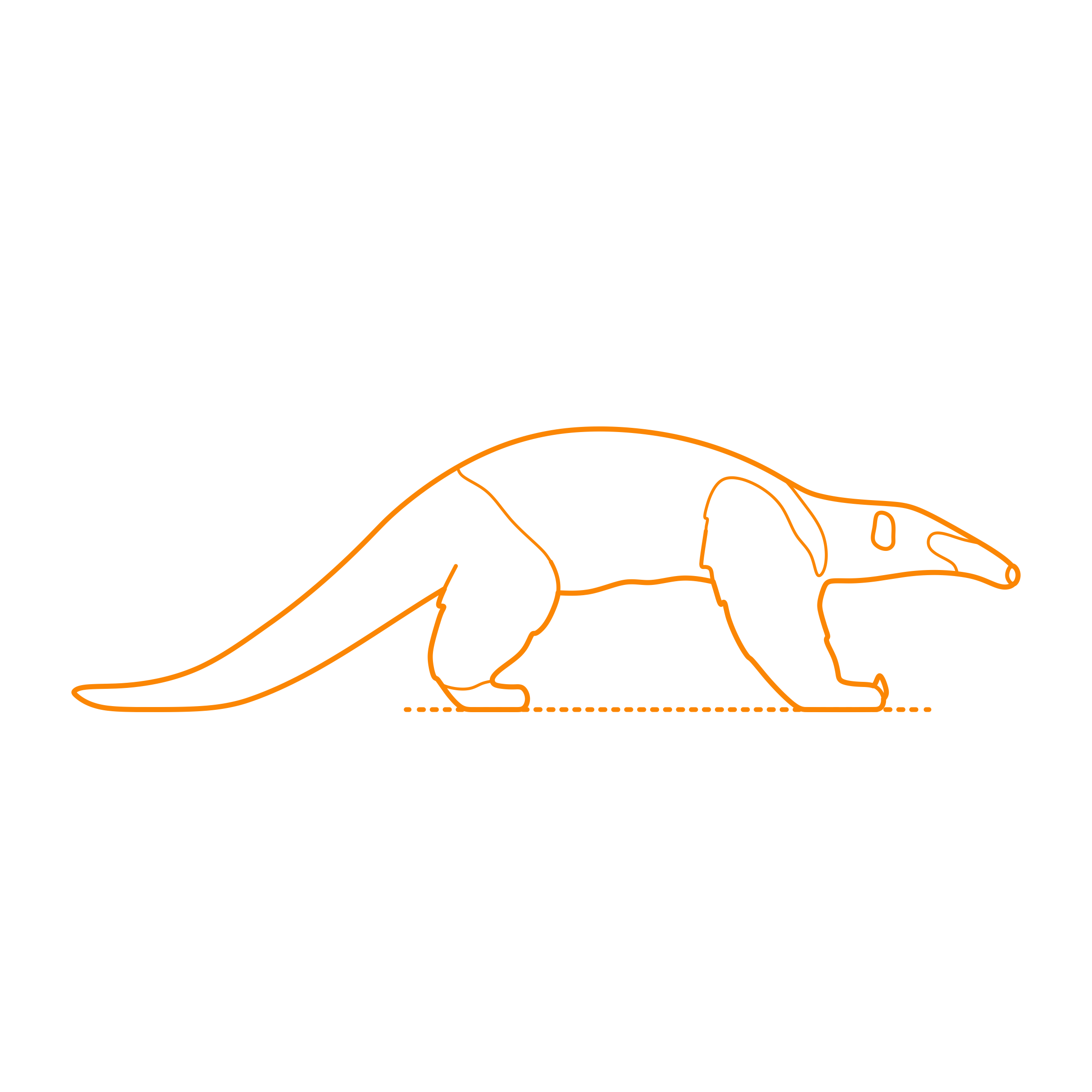Animals Anteaters Northern Tamandua Line Art Illustration Svg Free Vectors